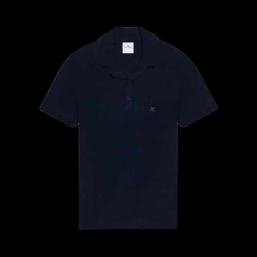 Courrèges Rib Knit Polo 'Navy'