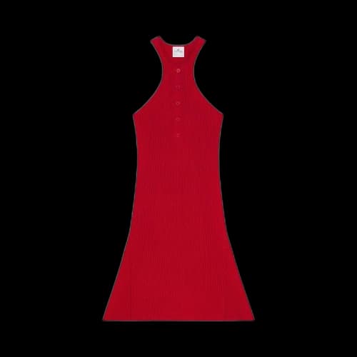 Courrèges Scuba Rib Knit Dress 'Ruby'