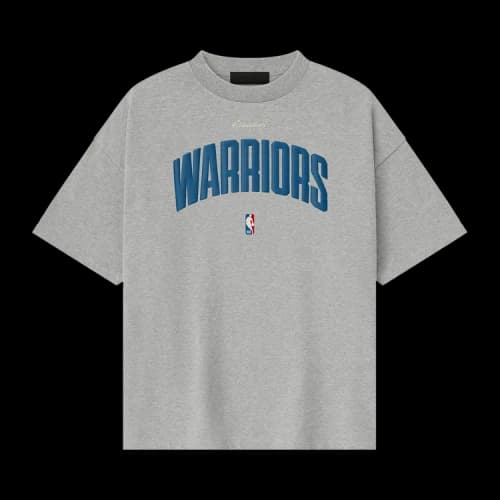 Fear of God Essentials NBA Warriors 90s Tee 'Concrete Heather'