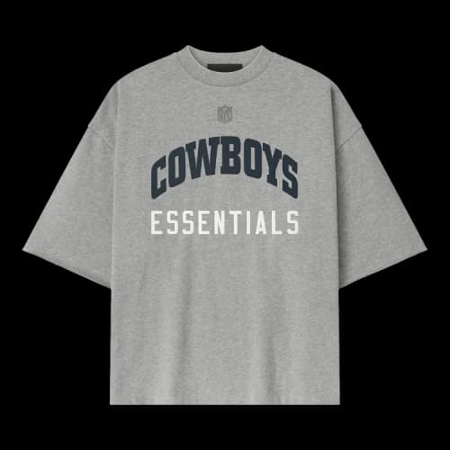 Fear of God Essentials x NFL FW25 Cowboys 90s 3/4 Sleeve Football T-Shirt 'Concrete Heather'