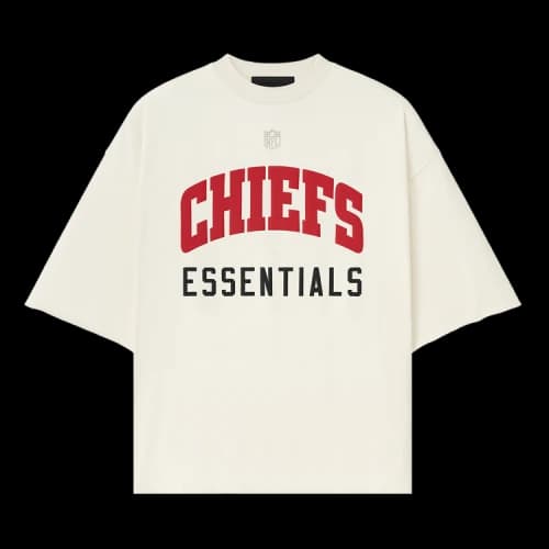 Fear of God Essentials x NFL FW25 Chiefs 90s 3/4 Sleeve Football T-Shirt 'Cream White'
