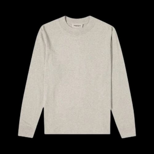 Fear of God Essentials Long-Sleeve Tee 'Heather Oatmeal'