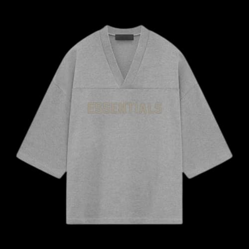 Fear of God Essentials Football Tee 'Dark Heather Oatmeal'