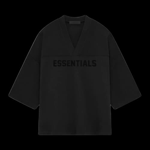 Fear of God Essentials Heavy Jersey Football Tee 'Jet Black'
