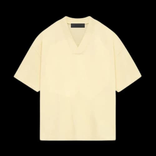 Fear of God Essentials V Neck T-Shirt 'Garden Yellow'