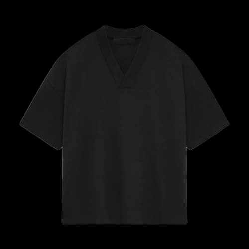 Fear of God Essentials V Neck T-Shirt 'Jet Black'