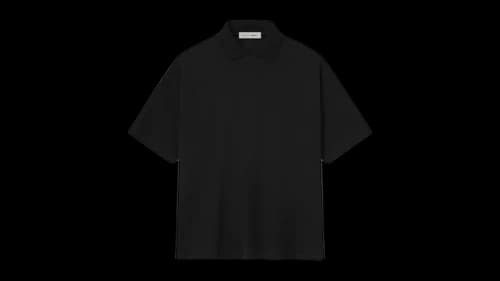 Fear of God Essentials Pique 90's Polo Sleeve Tee Jet Black