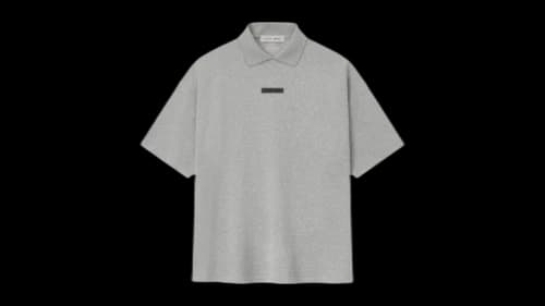 Fear of God Essentials Pique 90's Polo Concrete Heather
