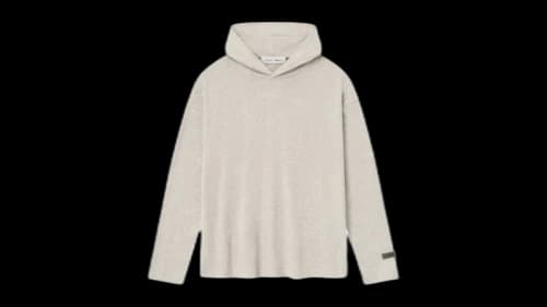 Fear of God Essentials Womens Long Sleeve Jersey Hoodie Heather Stone