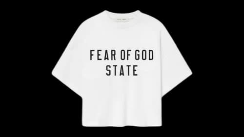 Fear of God Essentials Womens Boxy Tee Cloud White