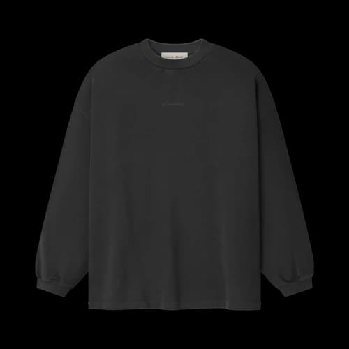 Fear of God Essentials Signature 90s Long Sleeve Tee 'Faded Black'