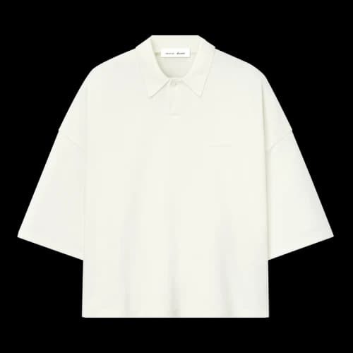 Fear of God Essentials Pique Signature 90's Cropped Polo Ivory