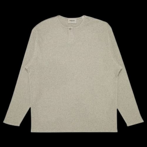 Fear of God Essentials Thermal Henley Long-Sleeve 'Heather'