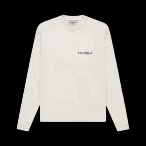 Fear of God Essentials Long-Sleeve Tee 'Light Heather Oatmeal'