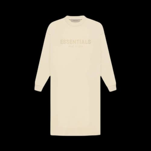 Fear of God Essentials Long-Sleeve Tee Dress 'Egg Shell'