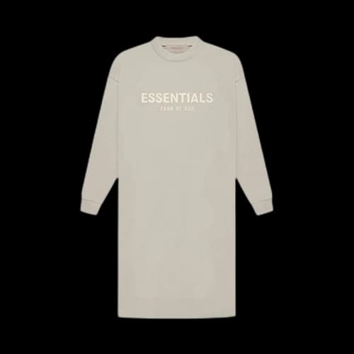 Fear of God Essentials Long-Sleeve Tee Dress 'Smoke'