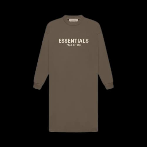 Fear of God Essentials Long-Sleeve Tee Dress 'Wood'