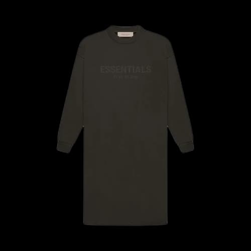 Fear of God Essentials Long-Sleeve Tee Dress 'Off Black'