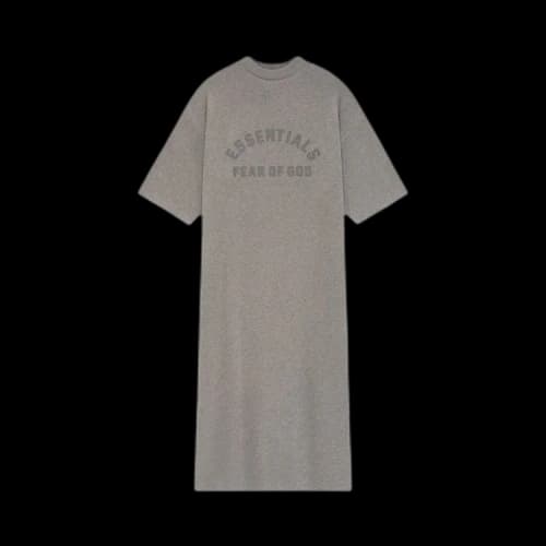 Fear of God Essentials Core Collection Women's 3/4 Sleeve Dress Heather Grey