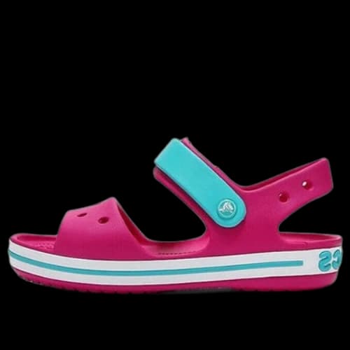 (GS) Crocs Crocband Strap Closure Sandals 'Pink Blue'