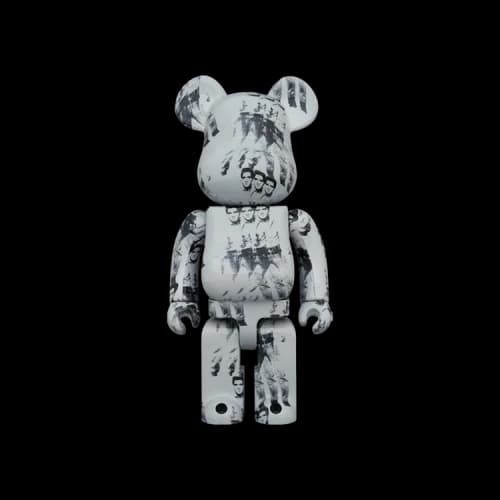 Bearbrick BE@RBRICK Andy Warhol's Elvis Presley 1000% 'White/Black'