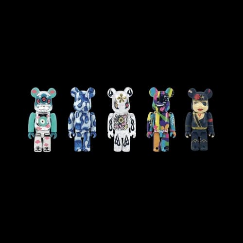 Bearbrick BE@RBRICK DesignerCon Artist Series 3 Aaron Kai, Tara McPherson, Junko Mizuno, Sket-One And Brian Viveros 100% 'Multicolor' (Set of 5)