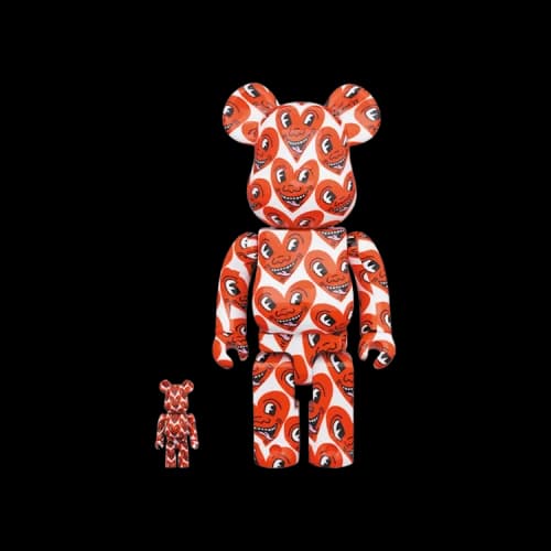Bearbrick BE@RBRICK x Keith Haring #6 100% & 400% Set 'White/Red'