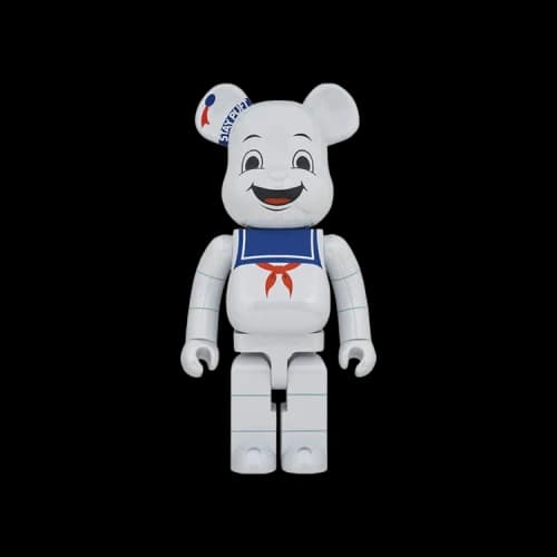 Bearbrick BE@RBRICK x Ghostbusters Stay Puft Marshmallow Man 1000% 'White Chrome'