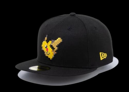 New Era x Pokemon 8Bit Pikachu 59Fifty Fitted Hat Black