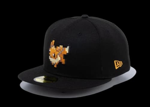 New Era x Pokemon 8Bit Eevee 59Fifty Fitted Hat Black