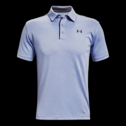 Under Armour Tech Golf Breathable Sports Short Sleeve Polo Shirt Blue