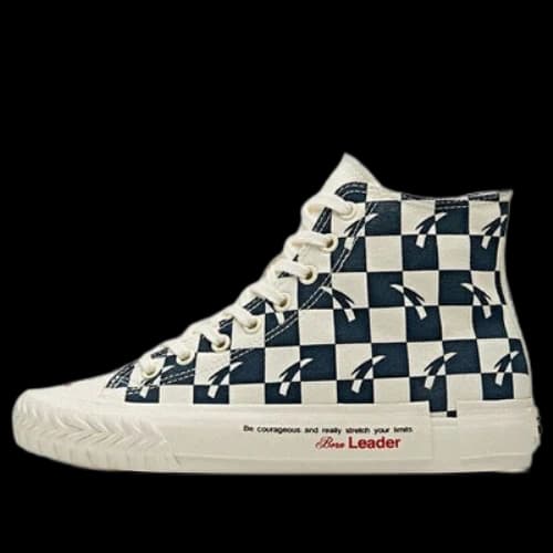 ANTA x AGU Life Series Sneakers Canvas High 'White Blue' (Women's)