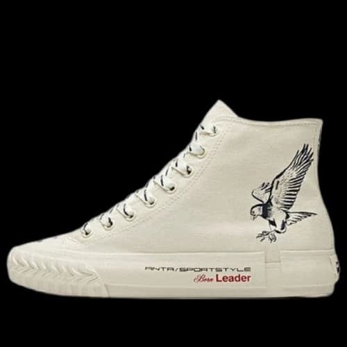 ANTA x Robert Geller Life Series Sneakers Canvas High 'Eagle White Black' (Women's)