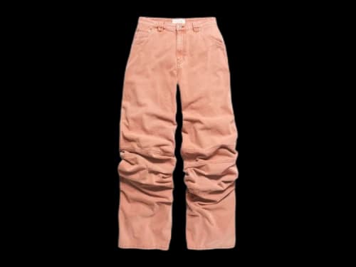 H&M x Glenn Martens Slouchy Twill Pants Peach Pink