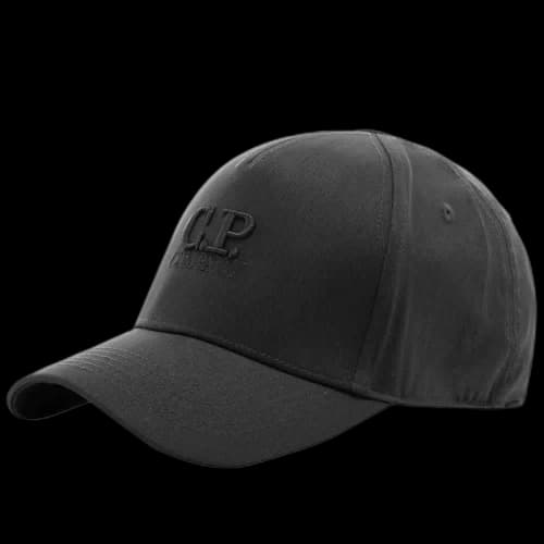 C.P. Company Gabardine Logo Cap Black