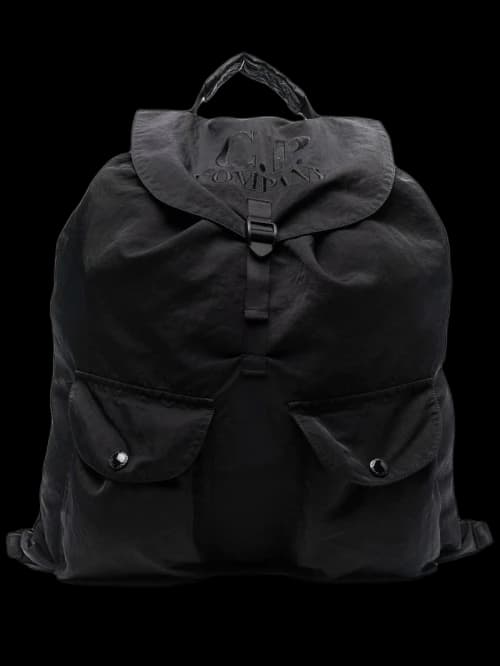 C.P. Company Nylon B Logo Backpack Black