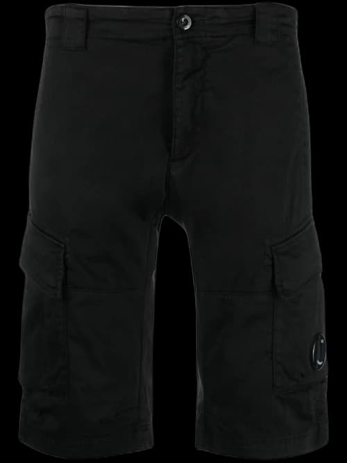 C.P. Company Stretch Sateen Cargo Shorts Black