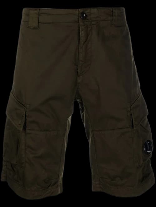 C.P. Company Stretch Sateen Cargo Shorts Ivy Green