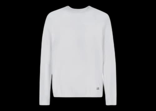 C.P. Company SWG Cotton Integral Knit Sweater Optic White