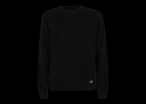 C.P. Company SWG Cotton Integral Knit Sweater Black