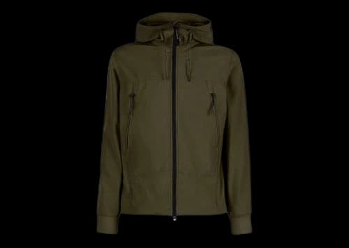 C.P. Company C.P. Shell-R Goggle Hoodie Khaki