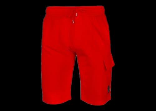 C.P. Company Light Fleece Cargo Shorts Red