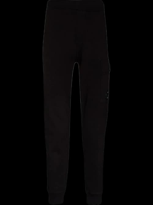 C.P. Company Diagonal Raised Fleece Sweatpants Black