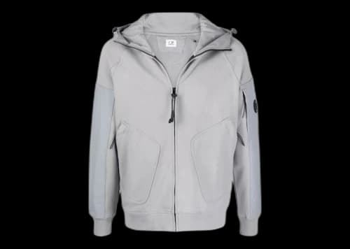 C.P. Company Shell-R Panel Hoodie Griffin Grey