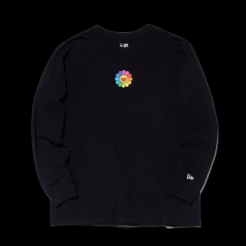 New Era x Takashi Murakami Flower Flag Relaxed Fit L/S Tee Black