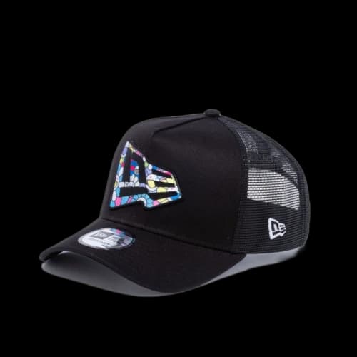 New Era x Takashi Murakami A-Frame Trucker Flag 9Forty Hat Black