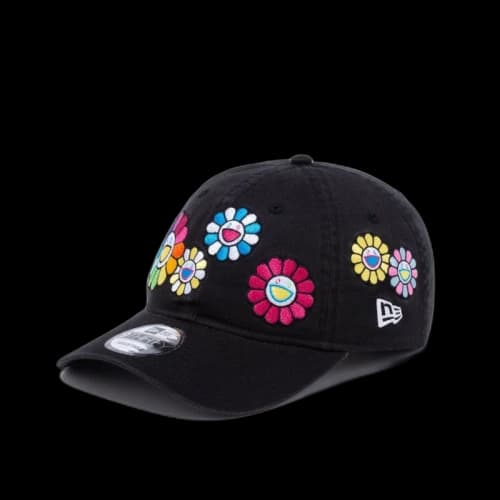 New Era x Takashi Murakami Flower Allover Cloth Strap Hat Faded Black
