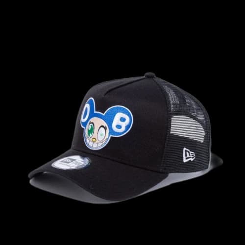New Era x Takashi Murakami A-Frame Trucker DOB 9Forty Hat Black