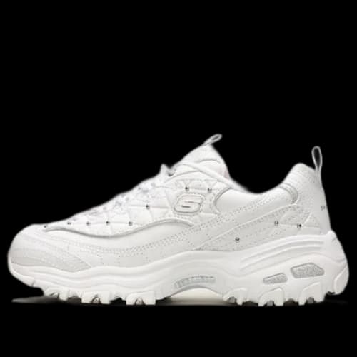 Skechers D'Lites Glamour Feels low/Dad Shoes GS White (Women's)