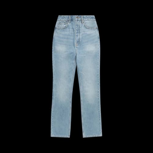 Fear of God Essentials Womens High Waisted Denim Jean Vintage Blue